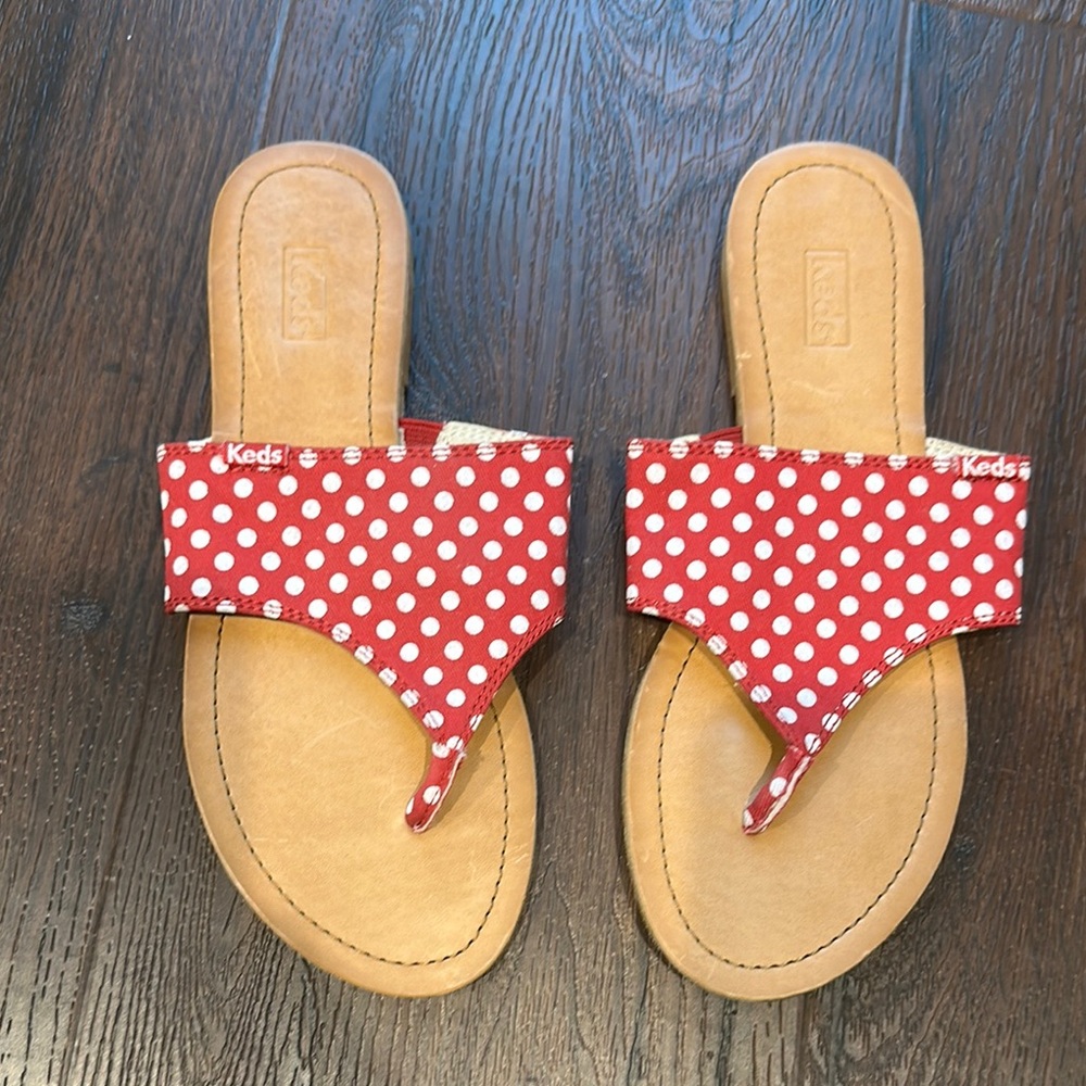 Keds Red Polka Dot Lily Sandals